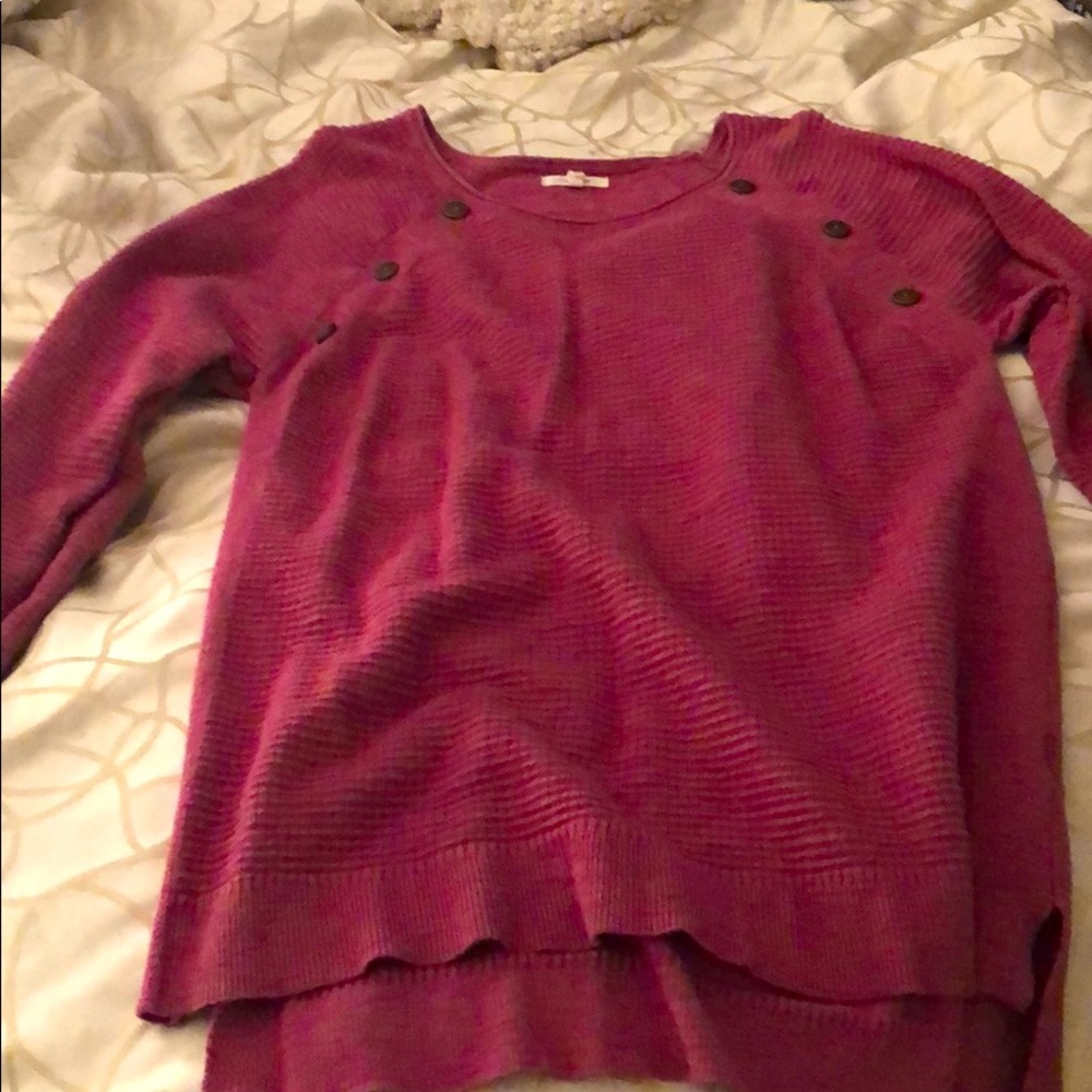 Maurices Dark Pink Long Tunic Sweater